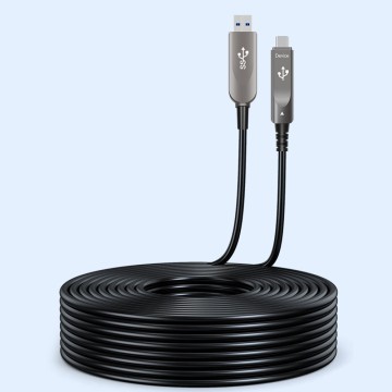 Fiber optic USB and Typec data cable