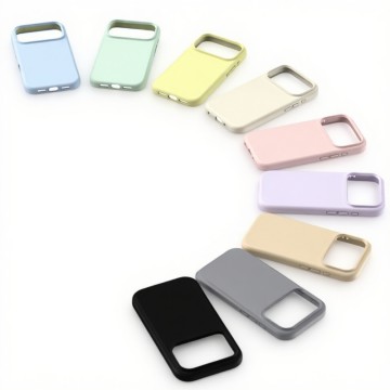 Suitable for iPhone 17 ProMax liquid silicone phone case solid color