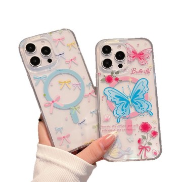 IPhone 17 IMD phone case multi pattern transparent anti drop phone case