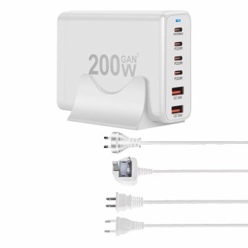 200W Gallium Nitride PD Charger Multi Port Direct Charging Charger Head